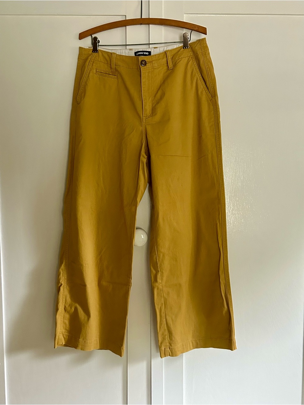 Vintage Lands' End Men's Mustard Chino Pants